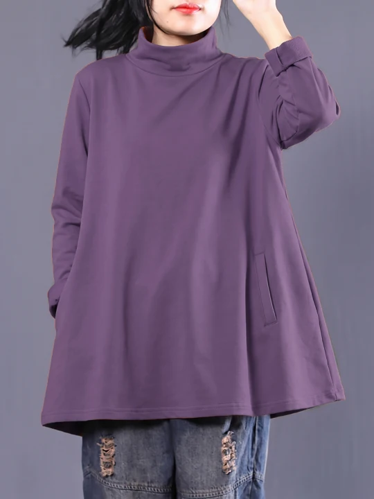 Women's Turtleneck Sweatshirt | Raglan Sleeve & Cosy Fit 2