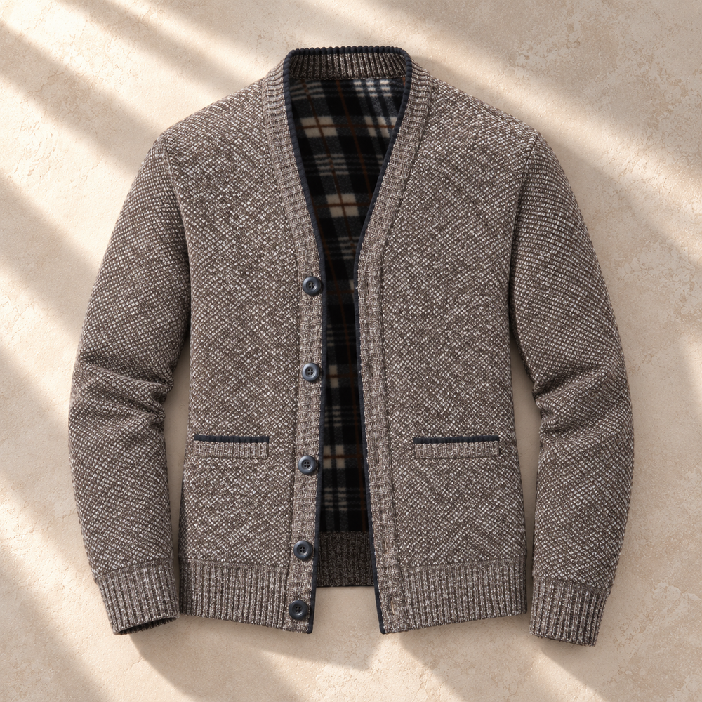 Men's Lined Cardigan | Warm & Structured Fit 2