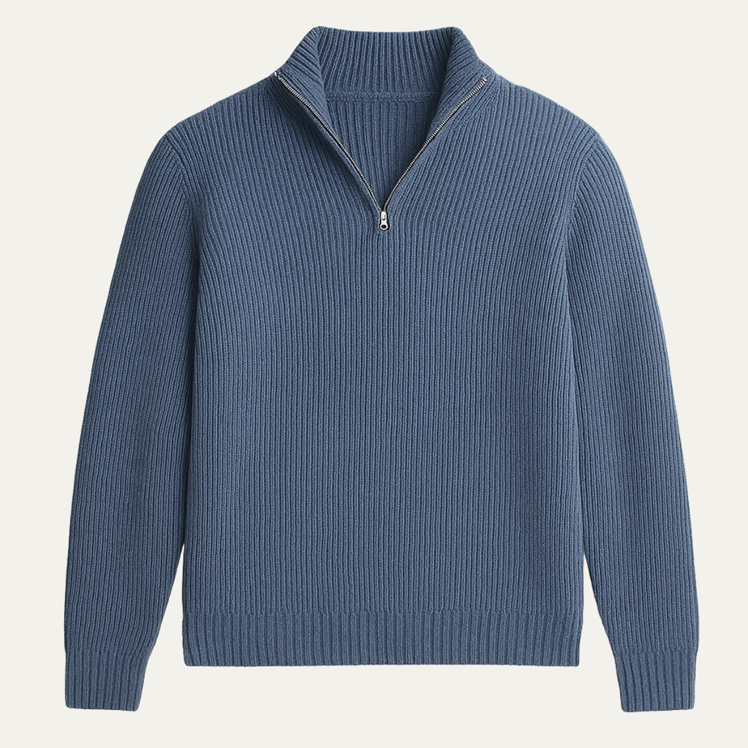 Men’s Soft Knit Cashmere Half Zip Sweater