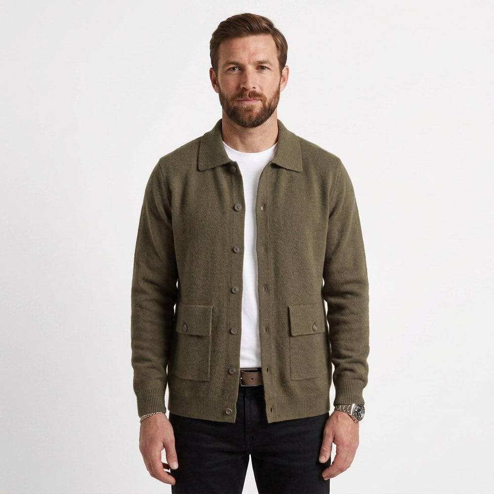 Men's Stand Collar Jacket | Button-Front & Refined Fit 2