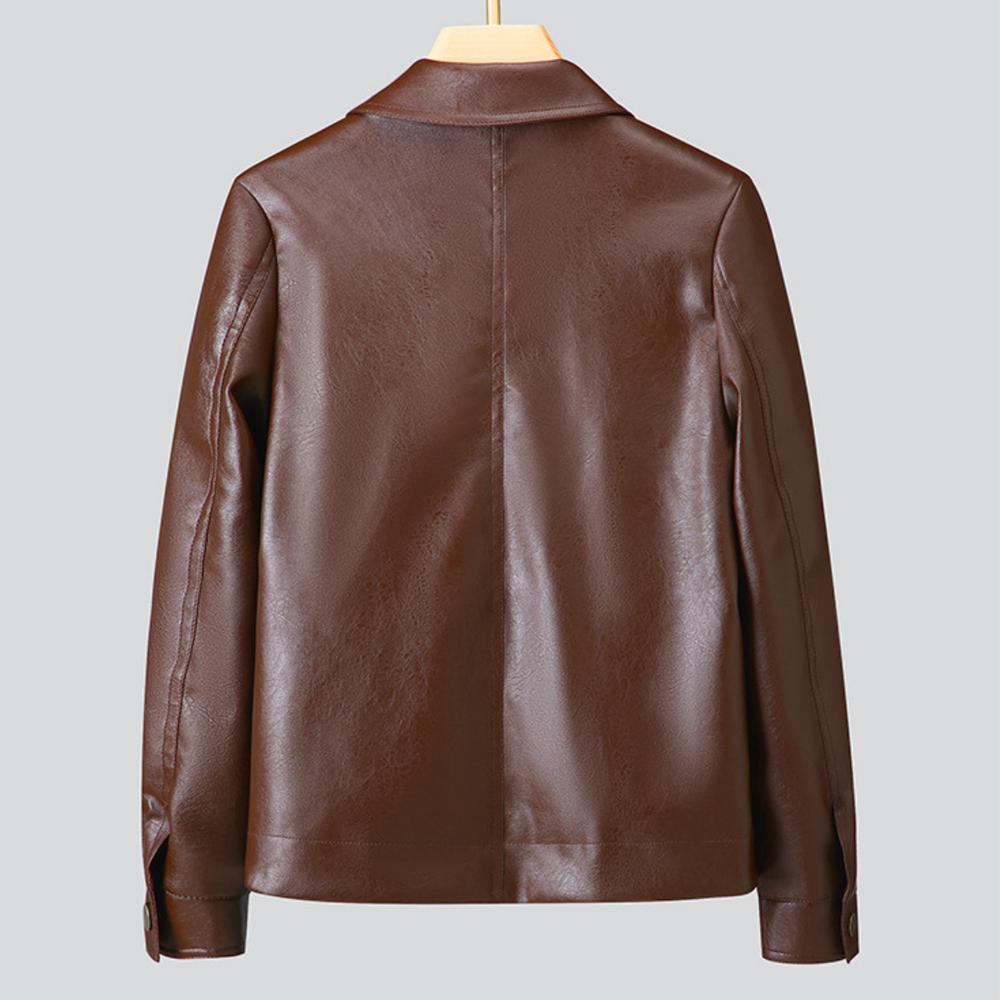 Women's Jacket Collared Classic Point Button Up with Polished Finish 2