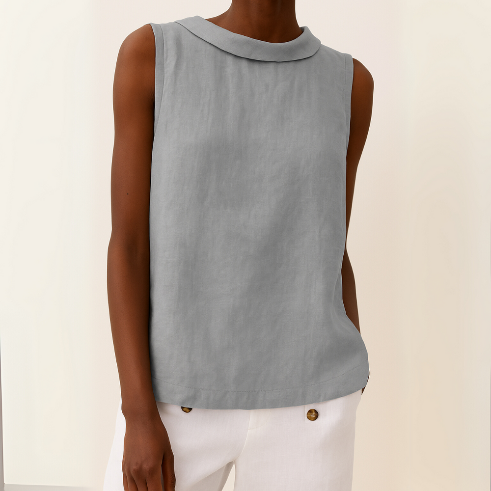Women's Sleeveless Roll Neck Top | Figure-Hugging Fit 2