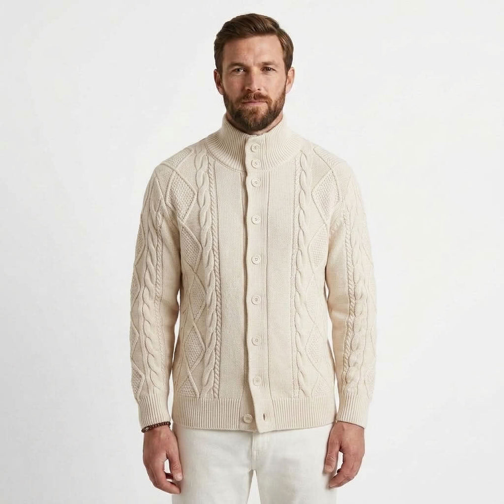 Men's Button Front Cardigan Sweater Classic Knit Jumper 2