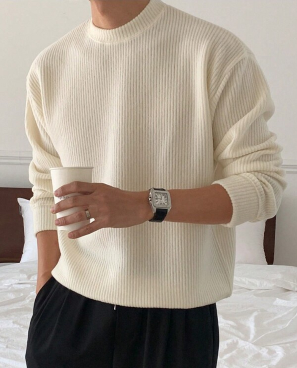 Men's Ribbed Knit Sweater | Soft Texture & Relaxed Fit 2