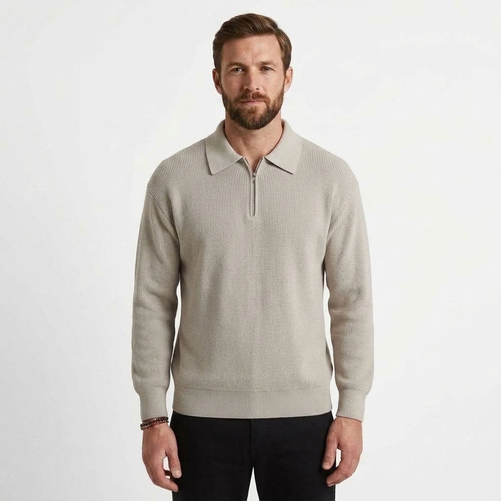 Men's Half-Zip Collar Sweater | Classic & Versatile 2