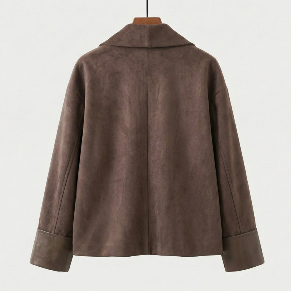 Women's Draped Lapel Jacket Flowing Silhouette Cuffs 2