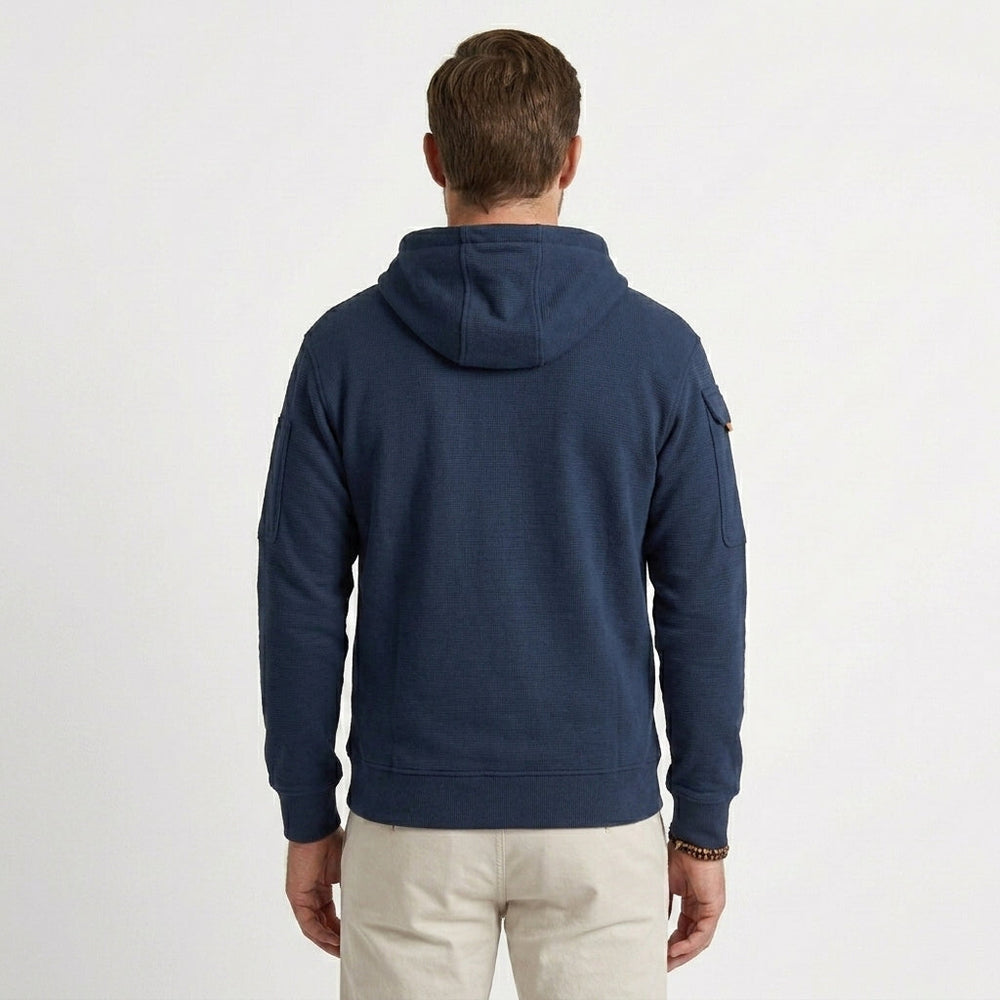 Men's Half Zip Hoodie | Adjustable Hood & Zip Pockets 2