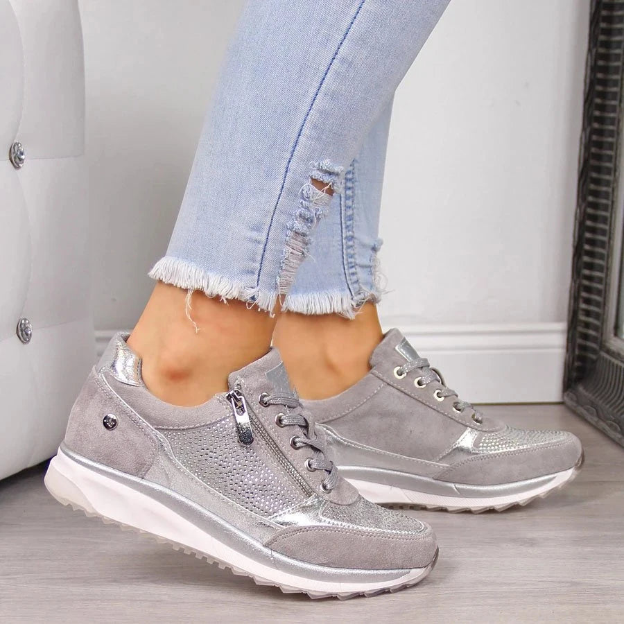Women's Zip-Up Orthopedic Sneakers | Comfort & Support 2