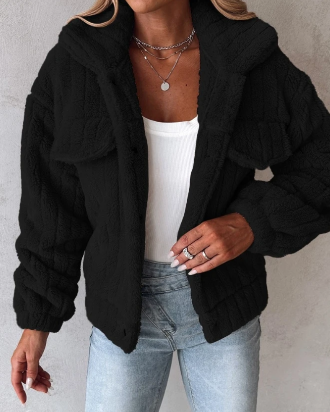 Céline | Veste Sherpa Boutonnée pour Femme - Image 3