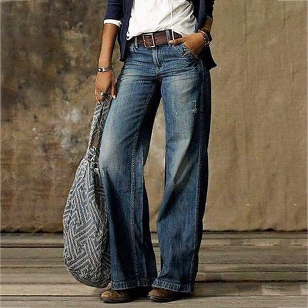 Baggy Jeans Women | High-Waisted Wide-Leg &amp; Vintage Wash Design