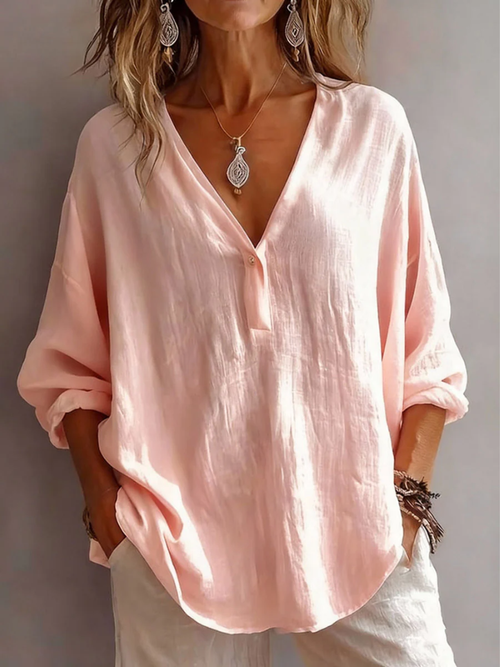 Blouse Women's | V-Neck & Oversized Relaxed Fit