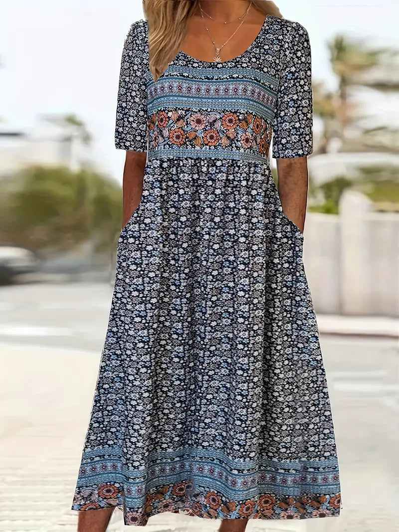 Boho Midi Dress Women&