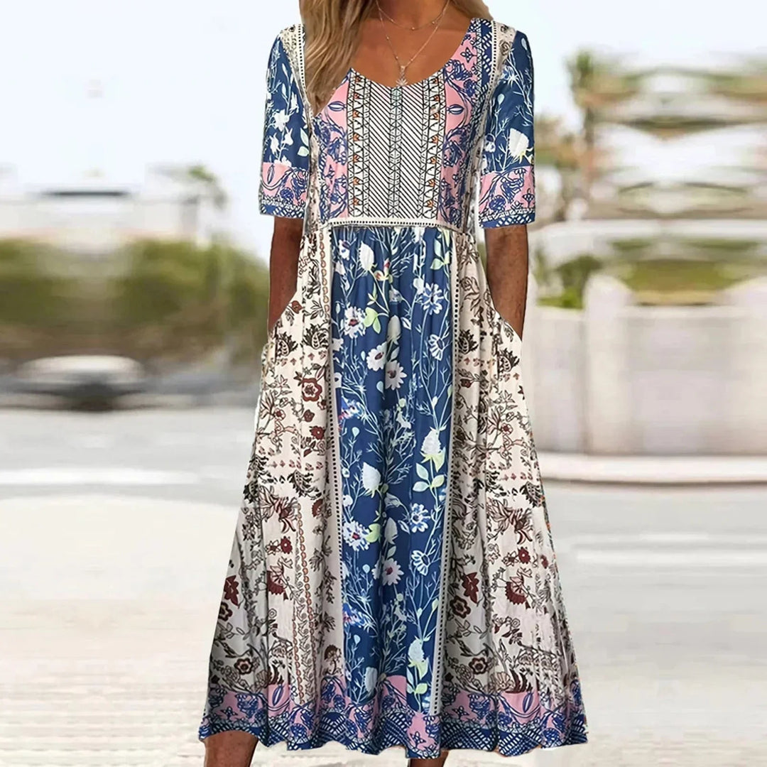 Boho Midi Dress Women&