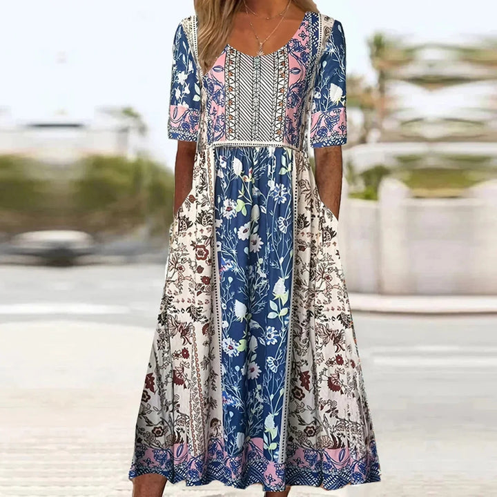 Boho Midi Dress Women&