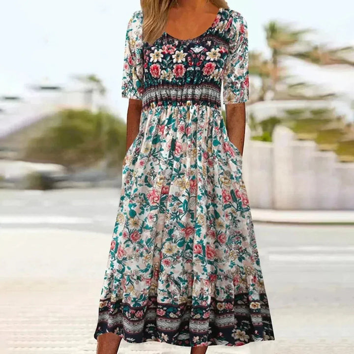 Boho Midi Dress Women&