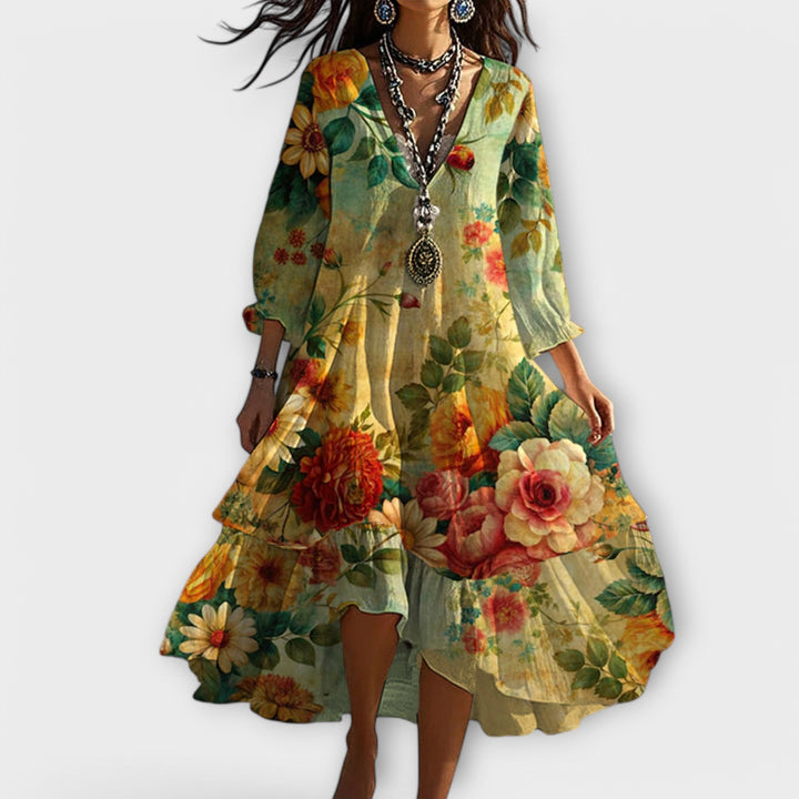 Boho Midi Dress Women&