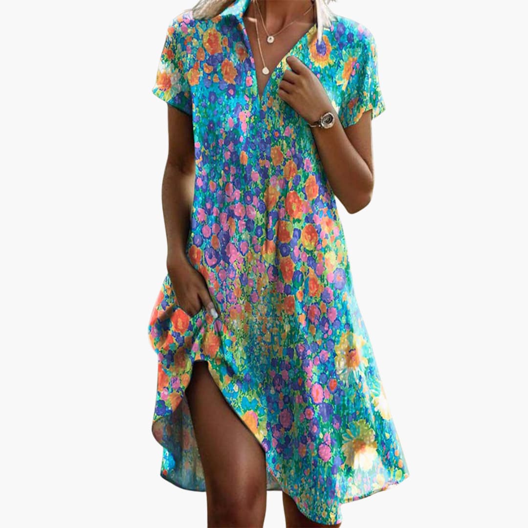 Boho Midi Dress Women&