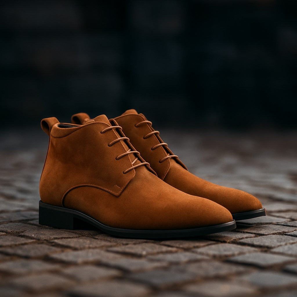 Men’s James Bond Style Suede Desert Boots - Heston Manor