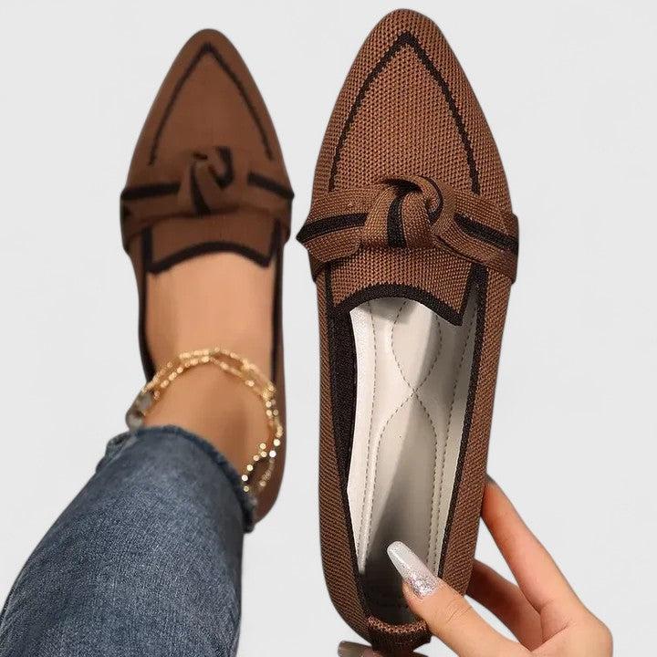 Women's Orthopedic Sandals | Pointed Toe Knot Detail Slip-On Flat