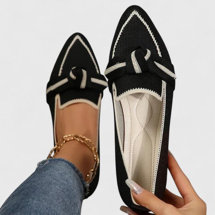 Women's Orthopedic Sandals | Pointed Toe Knot Detail Slip-On Flat