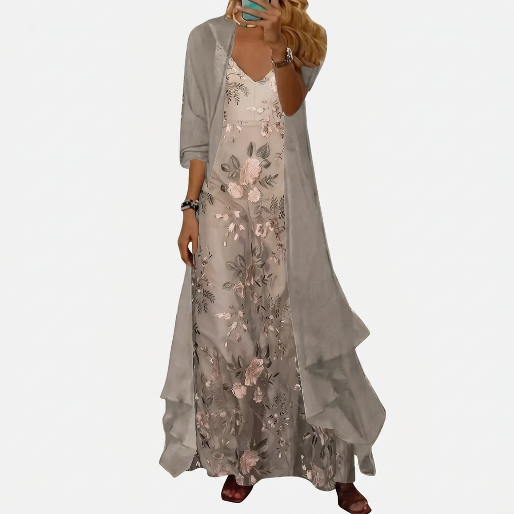 Women's Maxi Dress Two-Piece Set | Elegant & Versatile 2