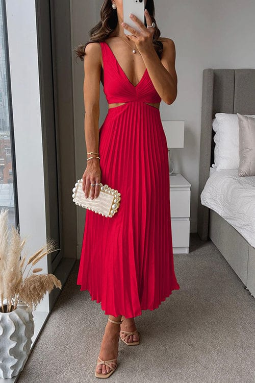 Ella | Elegant Flowy Midi Dress for Wedding Guests