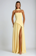 Emma | Chic Strapless Summer Maxi Dress for Wedding Guests