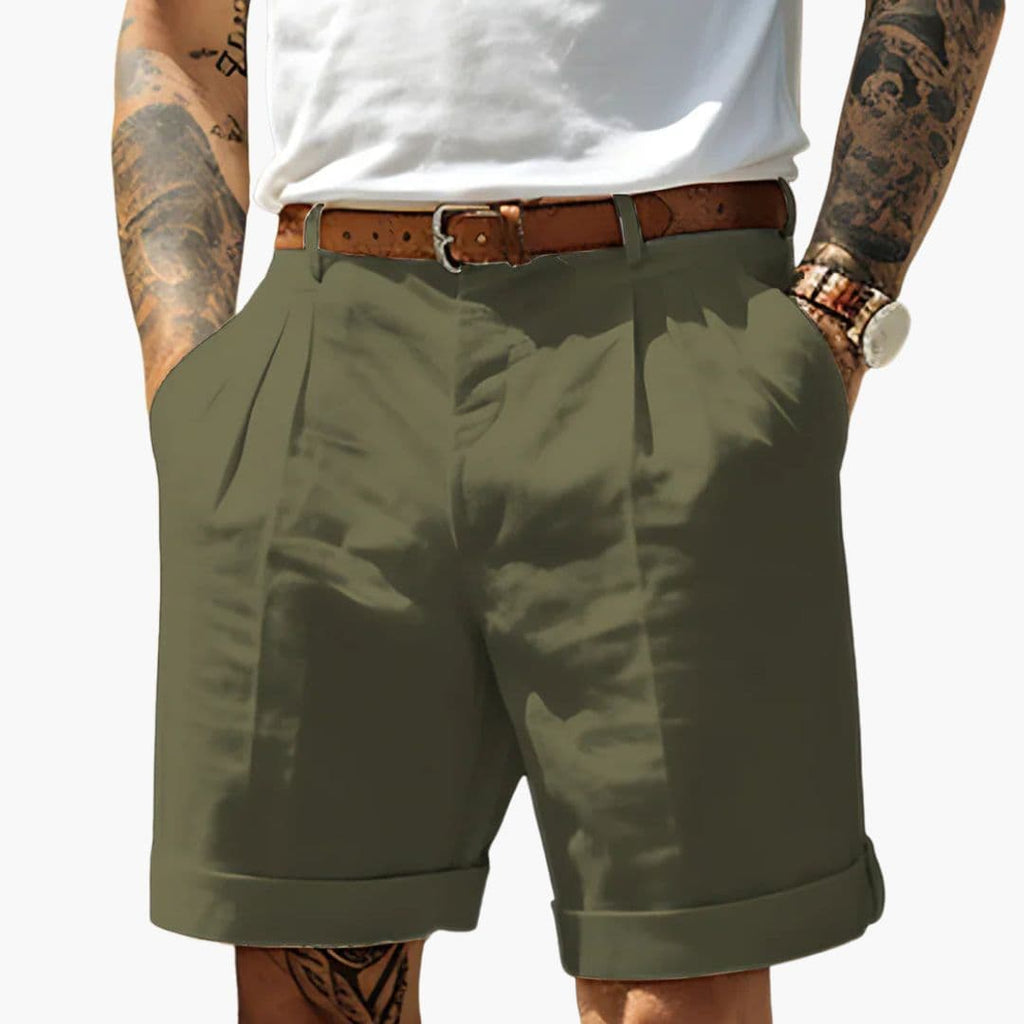 Ethan | Stylish Front Pleated Mens Chino Shorts
