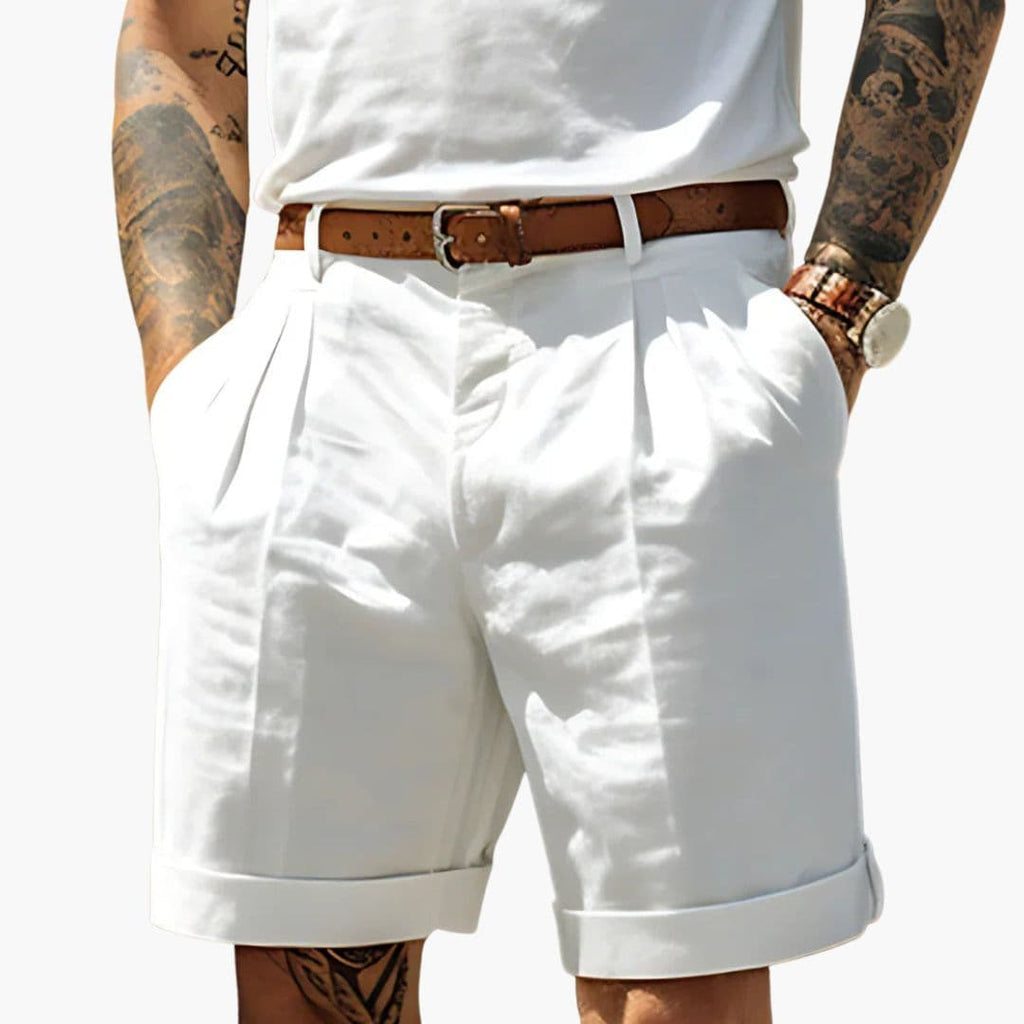 Ethan | Stylish Front Pleated Mens Chino Shorts