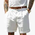 Ethan | Stylish Front Pleated Mens Chino Shorts