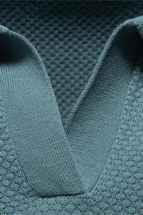 Ethan | Textured Casual Short Sleeve Mens Polo Shirt