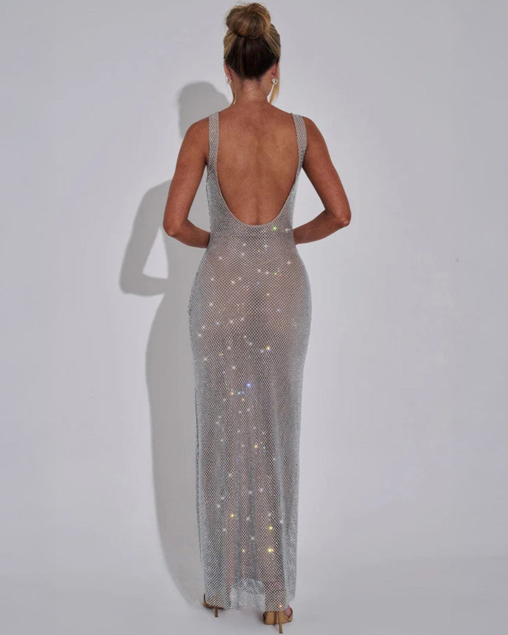Evening Gown Women | Sequin Embellished & Open Back Glamour