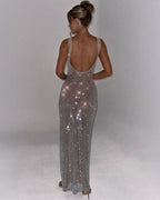 Evening Gown Women | Sequin Embellished & Open Back Glamour
