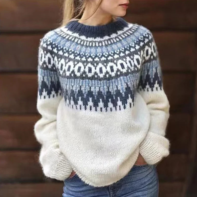 Léonie | Pull Femme Coupe Décontractée Col Ras du Cou - Image 1