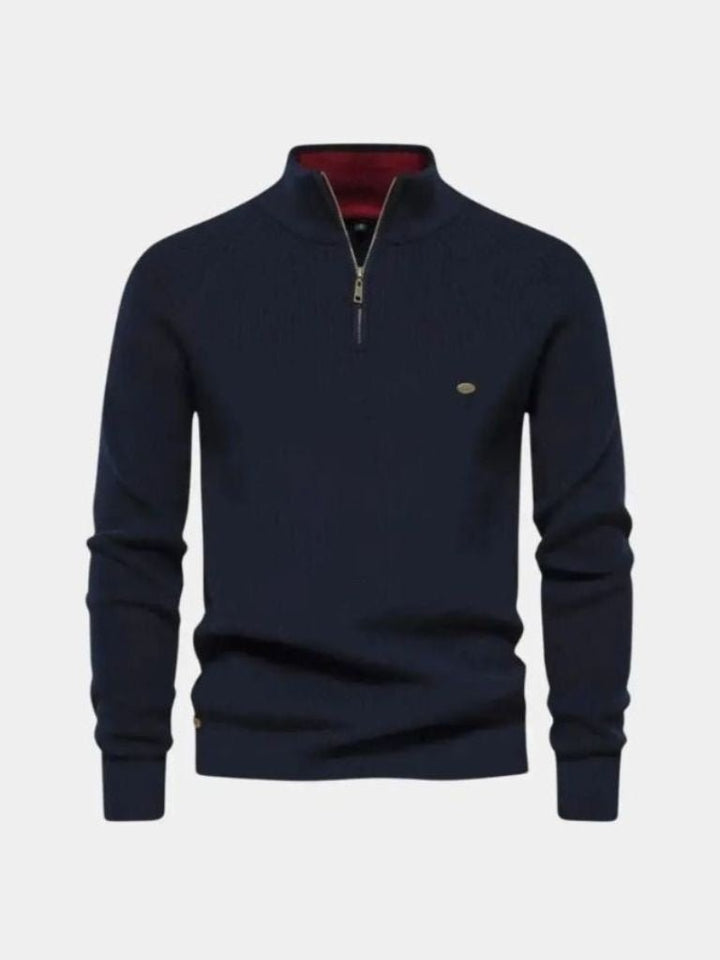 Elegant Quarter Zip Sweater - Cross &amp; Crown - Cross &amp; Crown