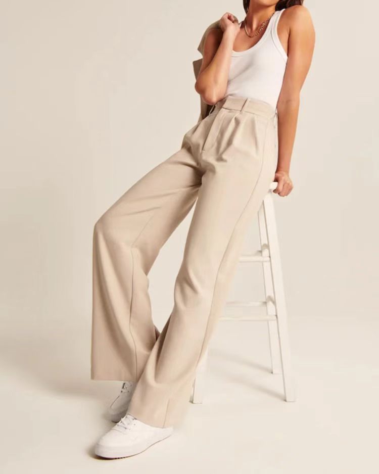 High Waisted Wide Leg Trousers Women | Elegant & Flattering Fit