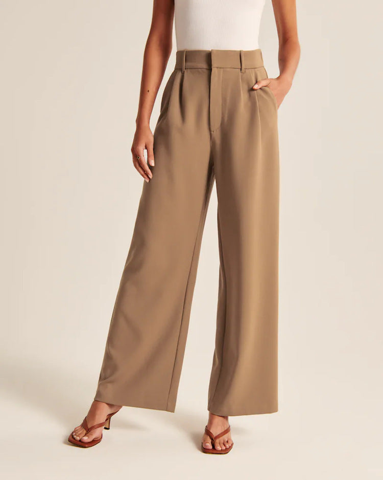 High Waisted Wide Leg Trousers Women's | Elegant & Flattering Fit