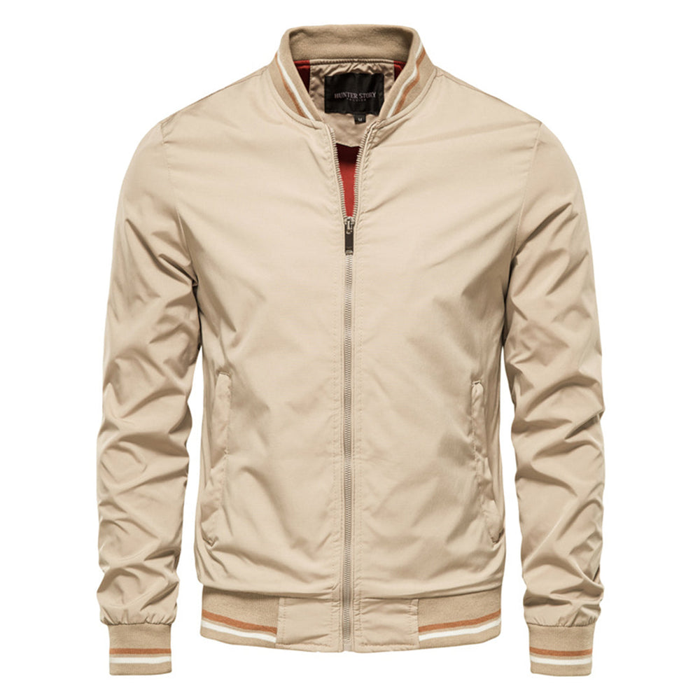 Men's Bomber Jacket | Zip-Up Front & Ribbed Collar 2