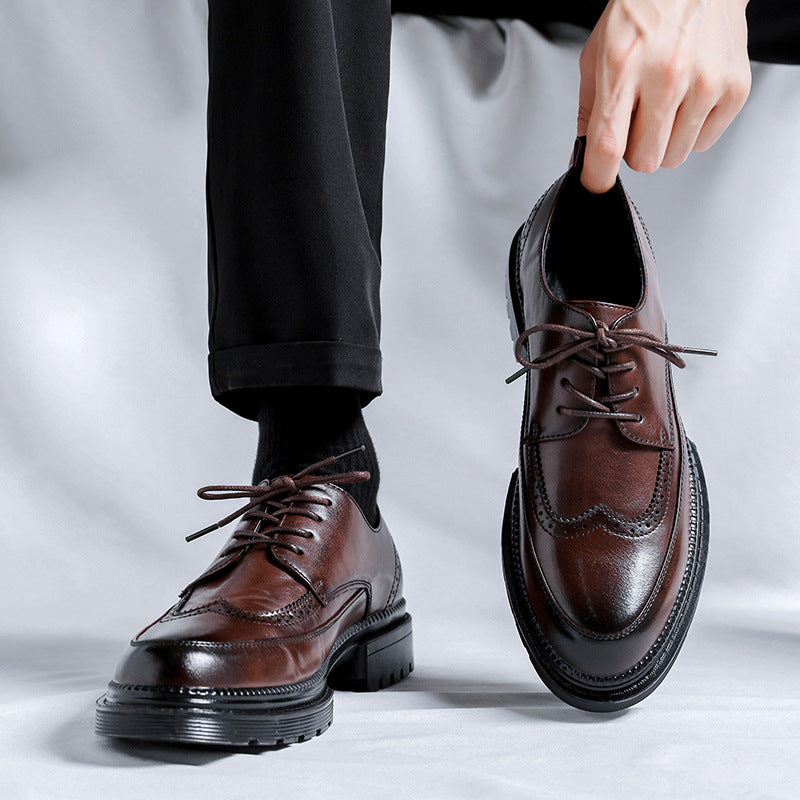 Men's Brogue Derby Shoes Lug Sole Reinforced Toe Design 2