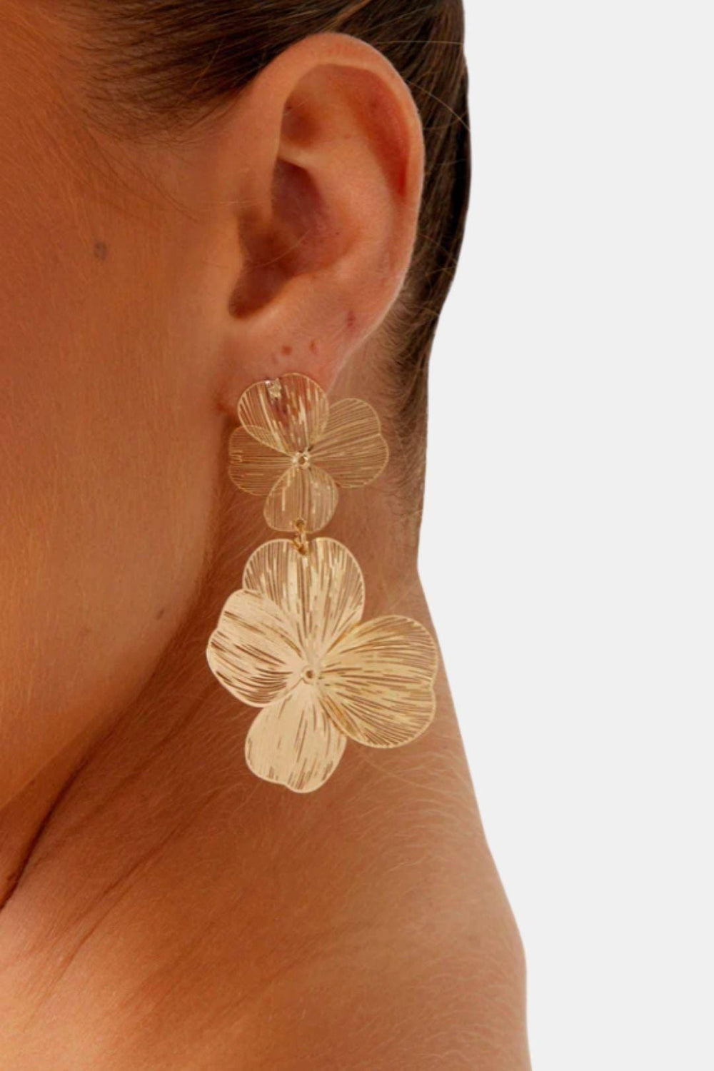 Women's Floral Drop Earrings | Elegant Statement Finish 2