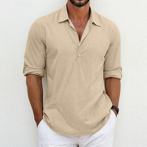 Mason | Classic Comfortable Loose Fit Long Sleeve Polo Shirt