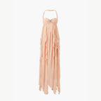 Maxi Dress Women | Halter Neck Ruffle & Ethereal Flowing Occasion Style