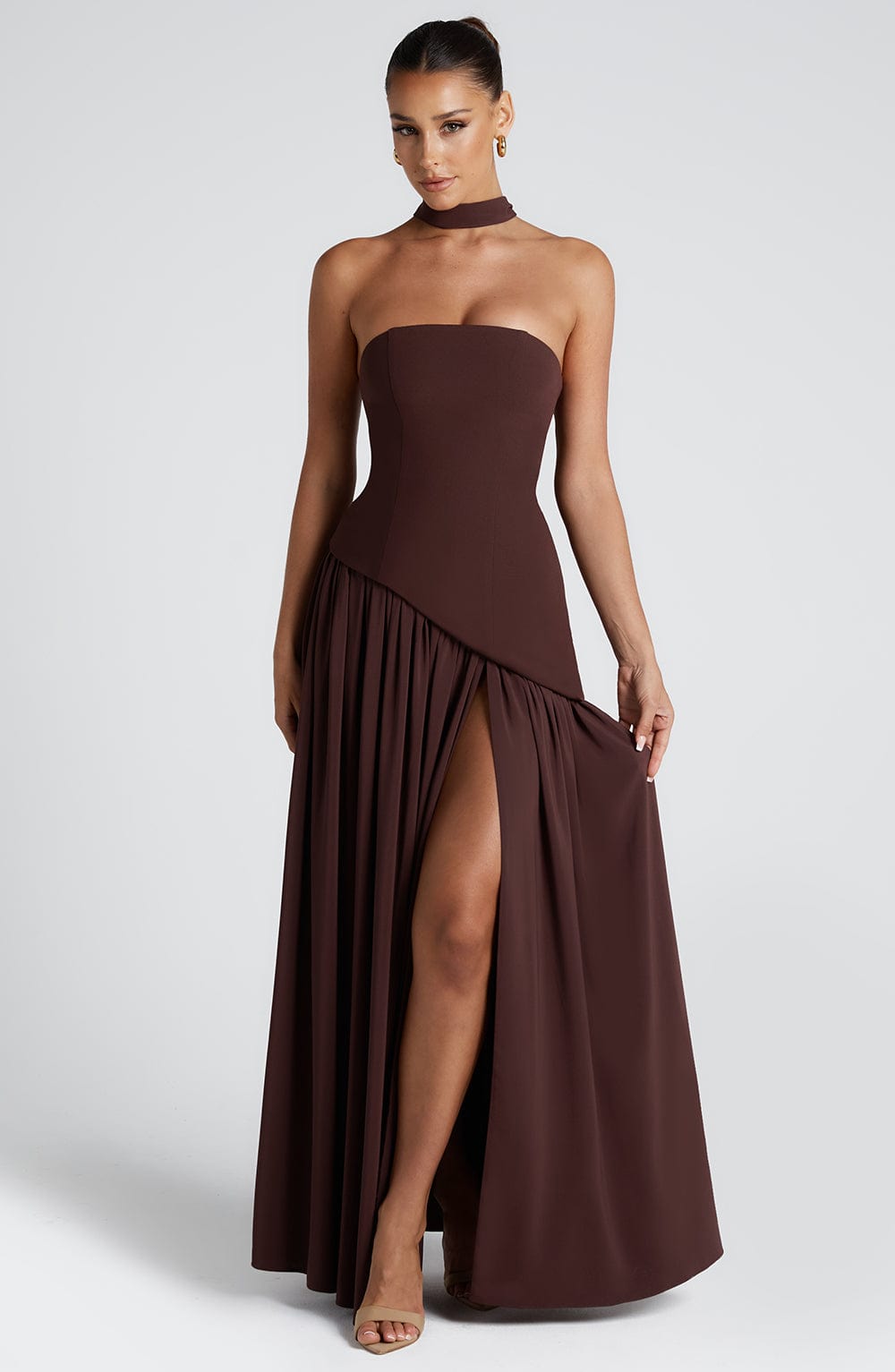 Maxi Dress Women | Strapless Draped & Glamorous Occasion Wear