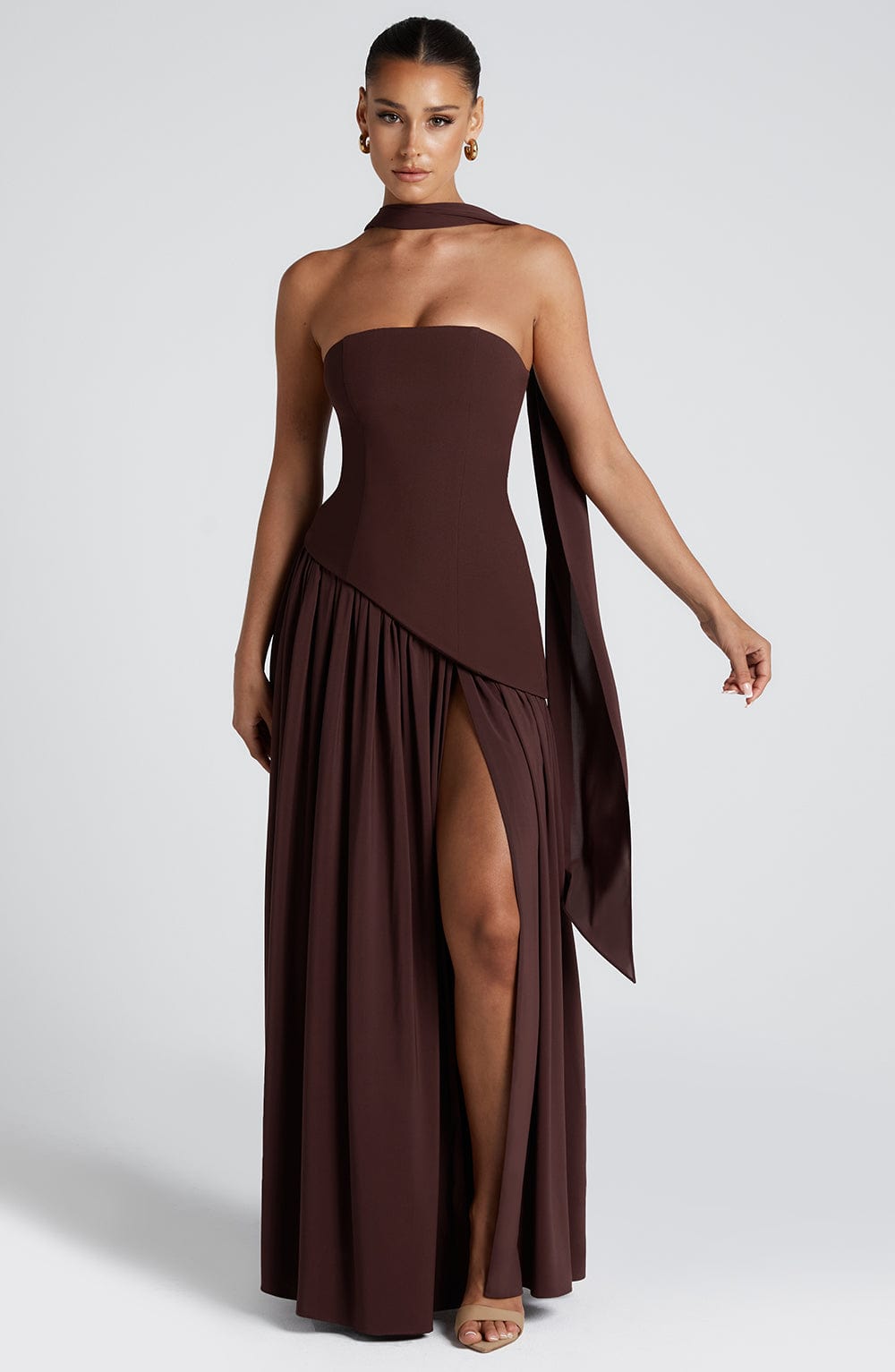 Maxi Dress Women | Strapless Draped &amp; Glamorous Occasion Wear