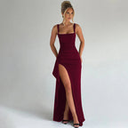 Maxi Dress Women's | Square Neck & High Slit