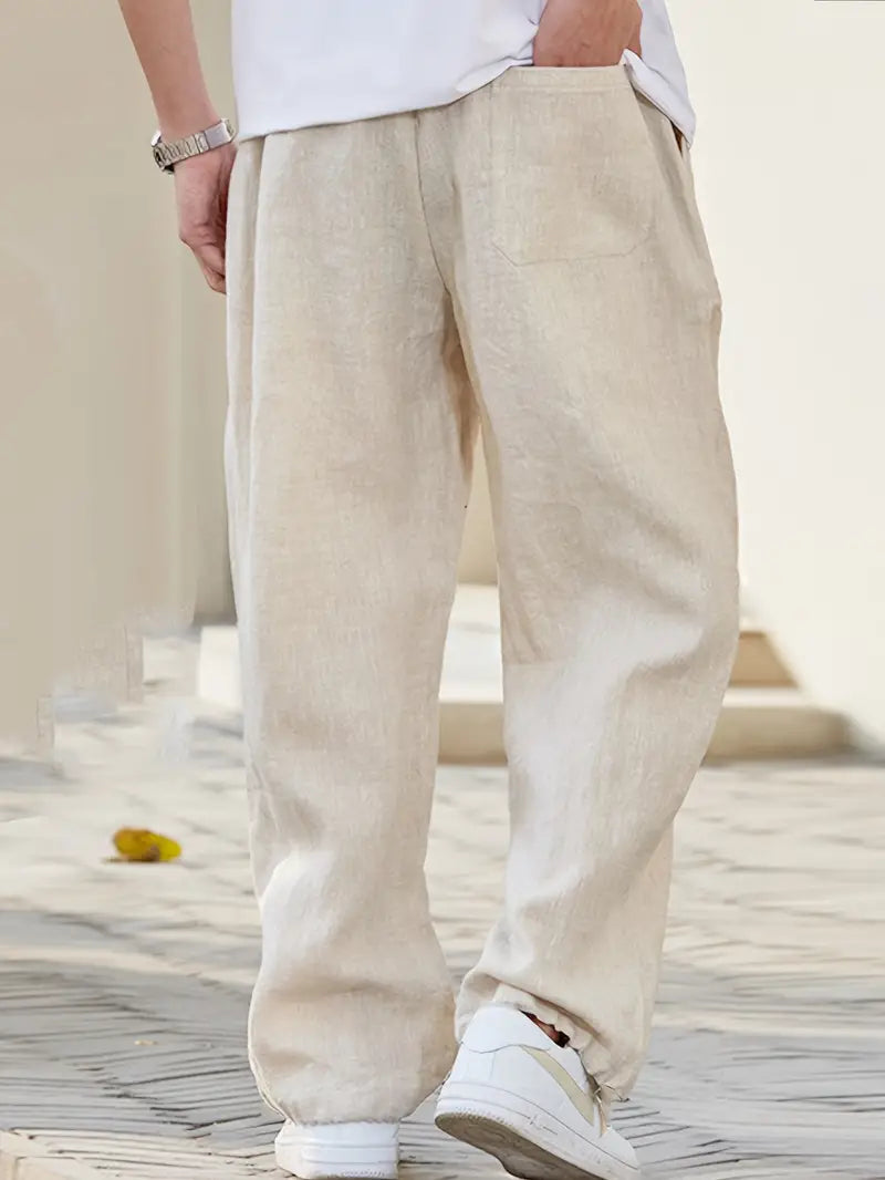 Men's Baggy Trousers | Wide Leg & Elasticated Drawstring Waist