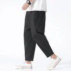 Men's Cropped Pants | Elasticated Waist & Tapered Fit