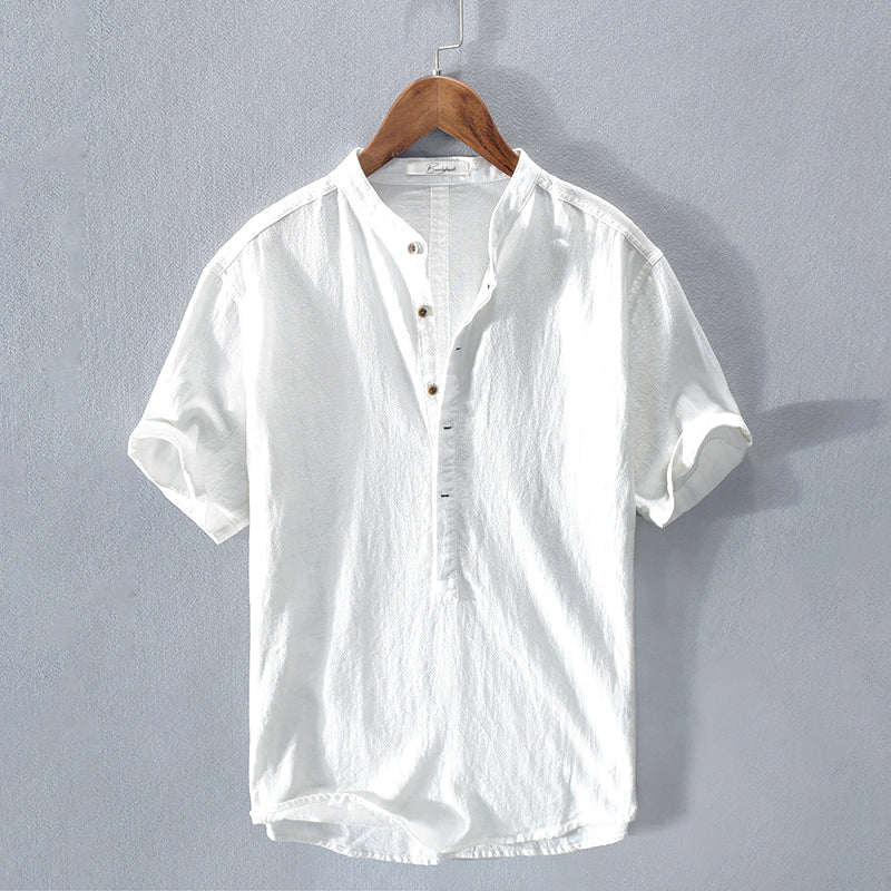 Men's Henley Shirt | Stand Collar Design