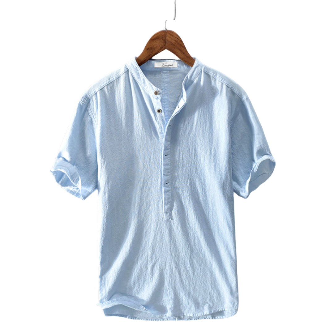 Men's Henley Shirt | Stand Collar Design