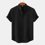 Men's Henley Shirt | Stand Collar & Everyday Casual Fit